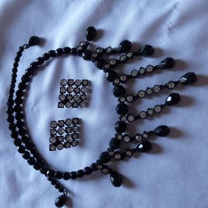 Choker with matching earrings